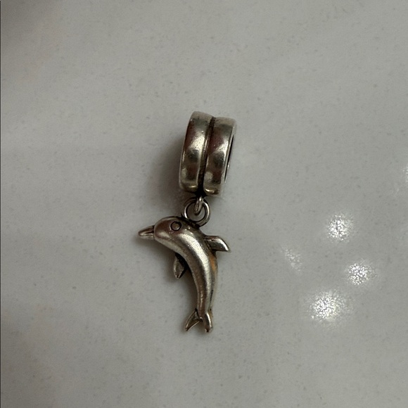 Silver 925 Pandora style Dolphin Charm - Picture 1 of 1